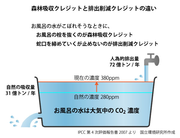 森林吸収クレジットと排出削減クレジットの違い